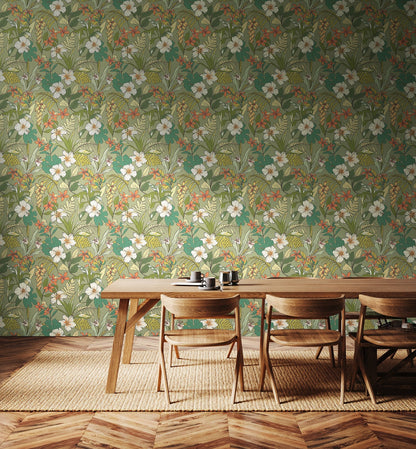 Hoopla Walls Oasis Olive Citrus