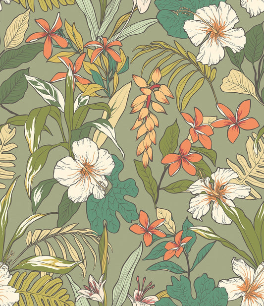 Hoopla Walls Oasis Olive Citrus