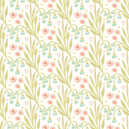 Hoopla Walls Meadow Stripe Peach Duck Egg - Hot Tub Shop