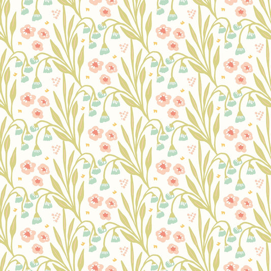 Hoopla Walls Meadow Stripe Peach Duck Egg - Hot Tub Shop
