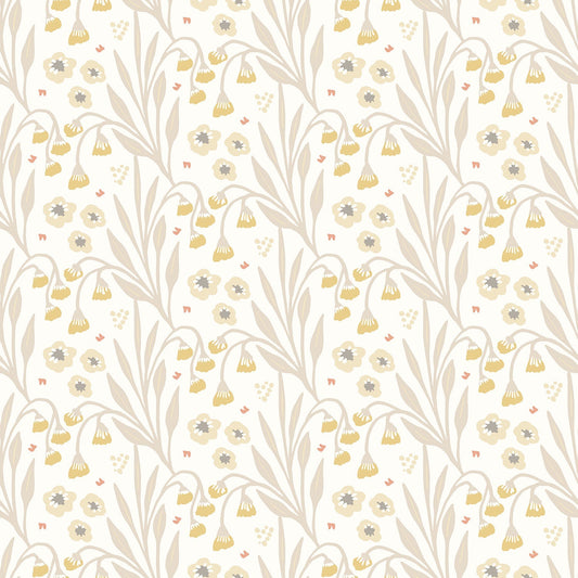 Hoopla Walls Meadow Stripe Ochre Stone