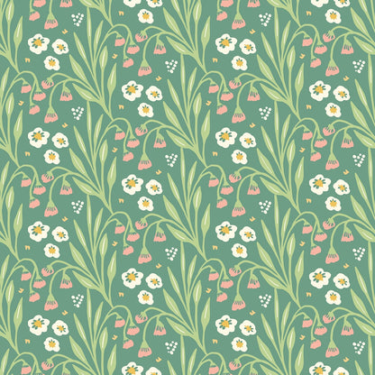 Hoopla Walls Meadow Stripe Leaf Peony