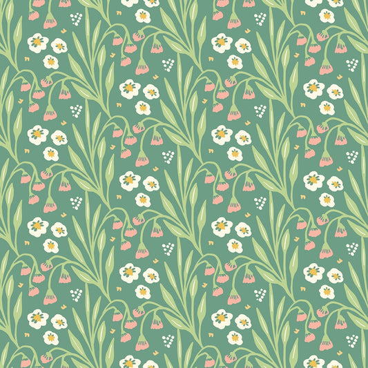 Hoopla Walls Meadow Stripe Leaf Peony