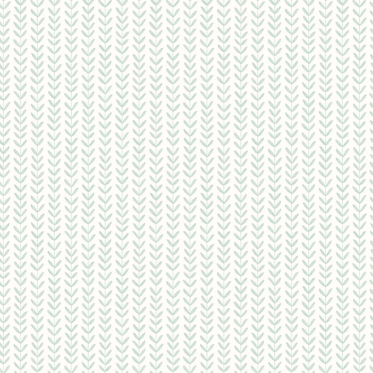 Hoopla Walls Ditsy Leaf Stripe Duck Egg