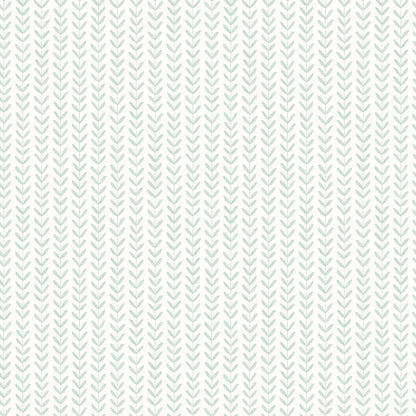 Hoopla Walls Ditsy Leaf Stripe Duck Egg
