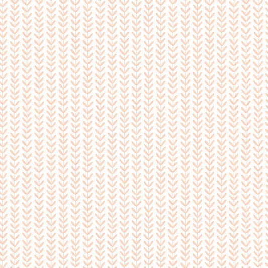 Hoopla Walls Ditsy Leaf Stripe Apricot