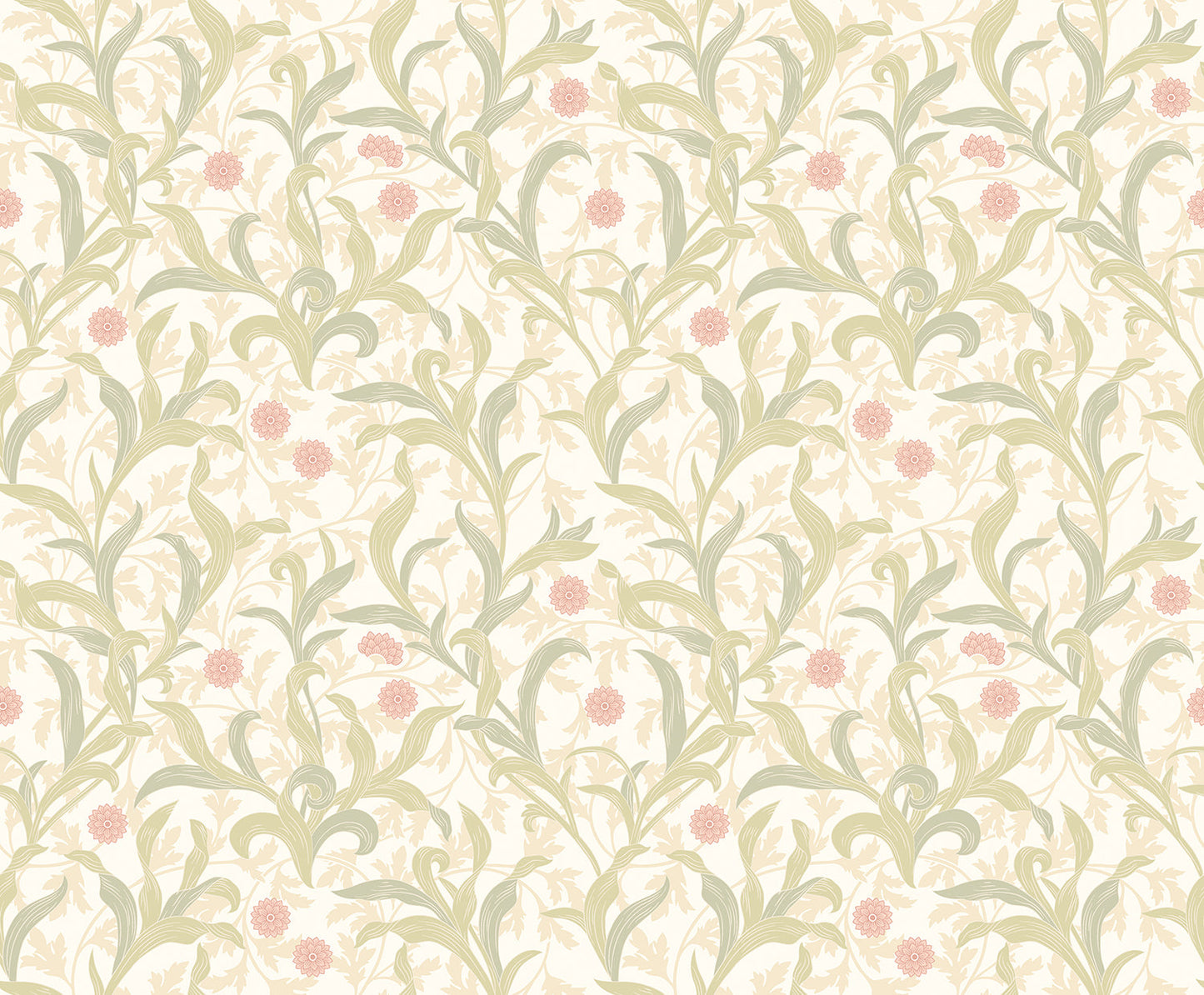 Hoopla Walls Floral Trail Sage Coral