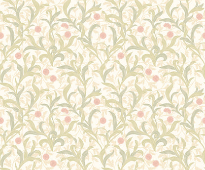 Hoopla Walls Floral Trail Sage Coral