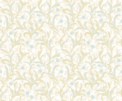 Hoopla Walls Floral Trail Sky Apple