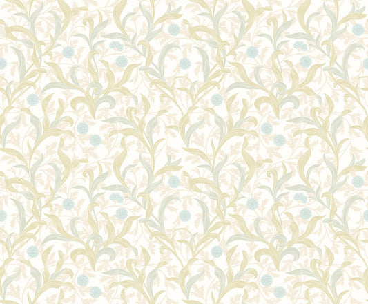 Hoopla Walls Floral Trail Sky Apple