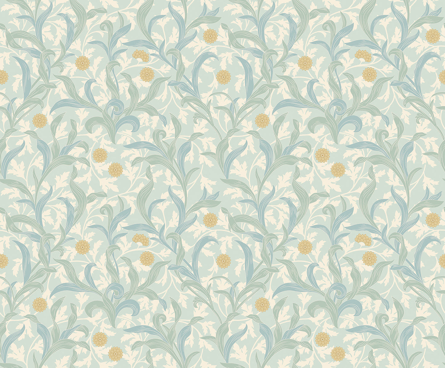 Hoopla Walls Floral Trail Duck Egg Blue - Hot Tub Shop