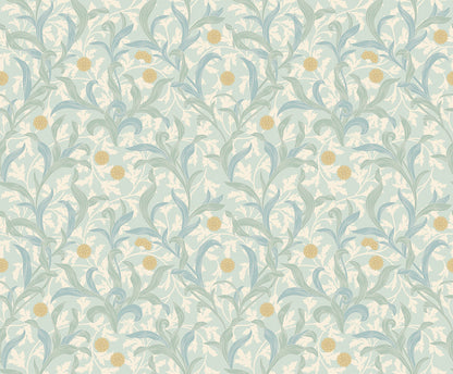 Hoopla Walls Floral Trail Duck Egg Blue - Hot Tub Shop