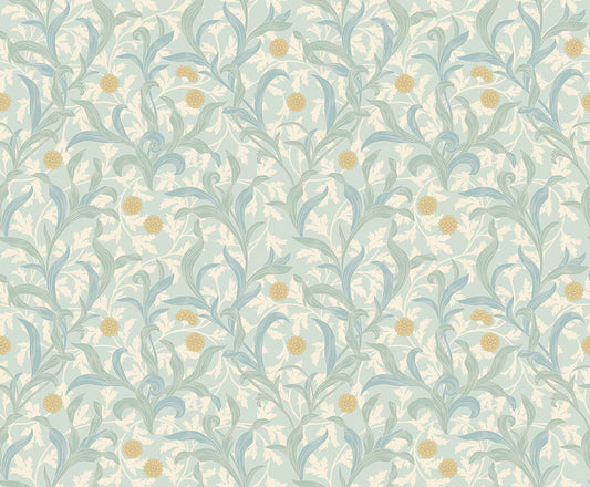 Hoopla Walls Floral Trail Duck Egg Blue - Hot Tub Shop