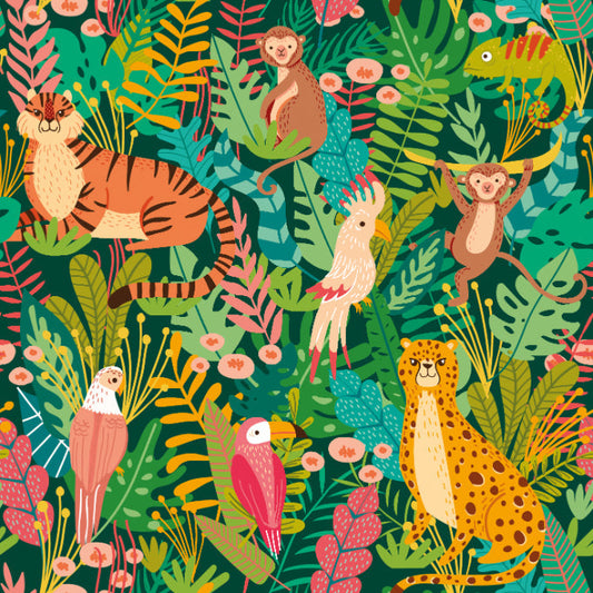 Hoopla Walls Animal Kingdom Lush Forest