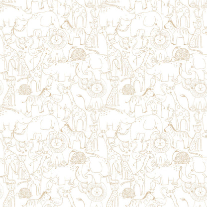 Hoopla Walls Animal Doodle Parchment - Hot Tub Shop