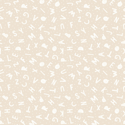 Hoopla Walls Alphabet Jumble Linen - Hot Tub Shop