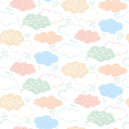 Hoopla Walls Fluffy Clouds Pastel Riot