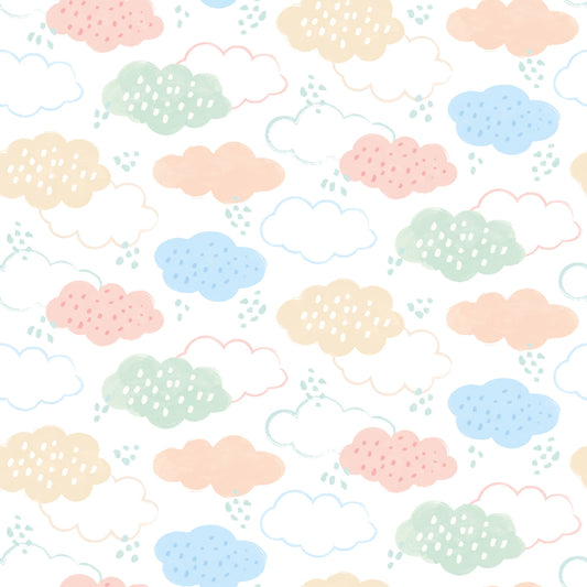 Hoopla Walls Fluffy Clouds Pastel Riot
