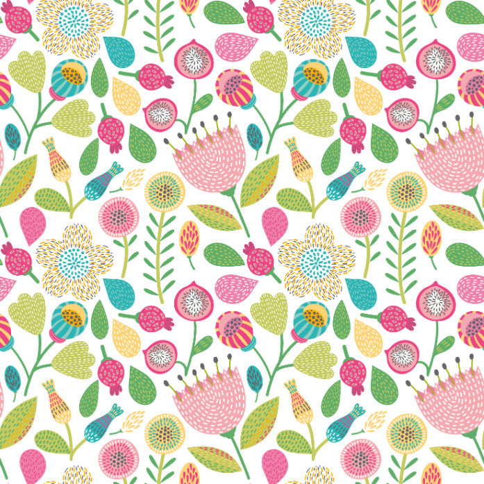 Hoopla Walls Folk Floral Tutti Frutti