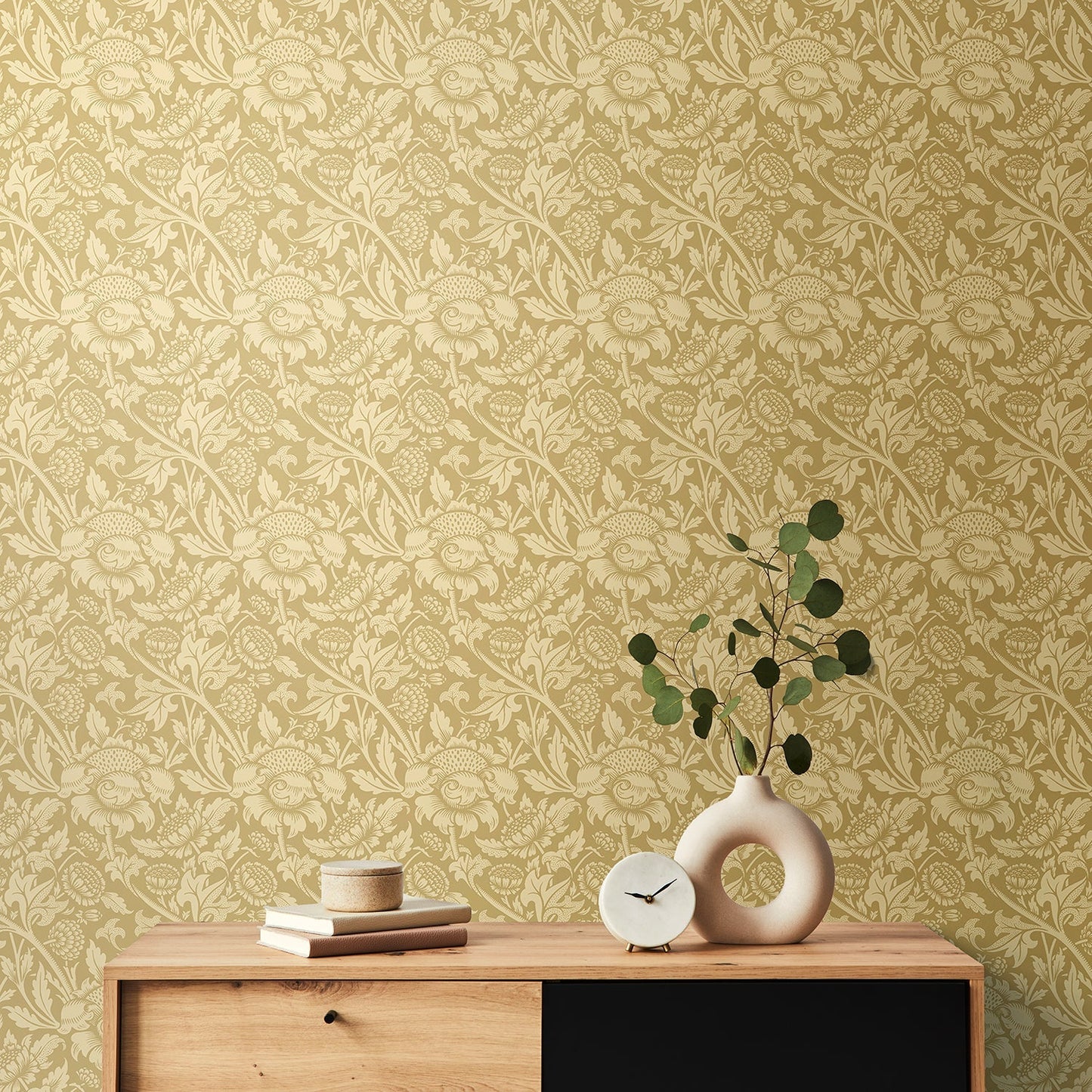 Hoopla Walls Damask Trail Hemp