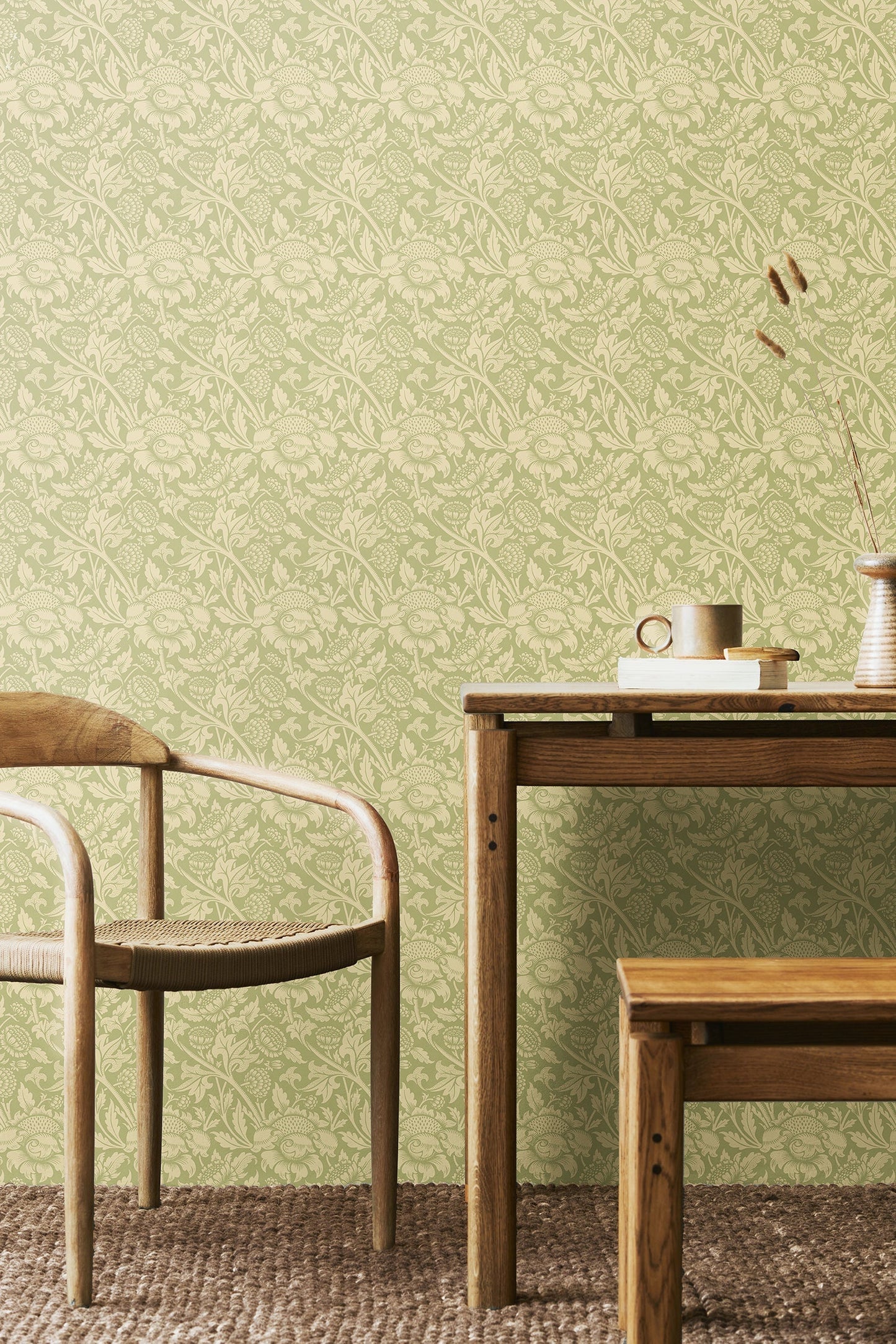 Hoopla Walls Damask Trail Bamboo - Hot Tub Shop