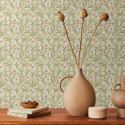 Hoopla Walls Floral Trail Sage Coral