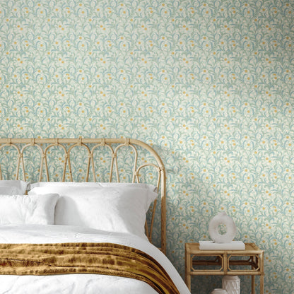 Hoopla Walls Floral Trail Duck Egg Blue - Hot Tub Shop