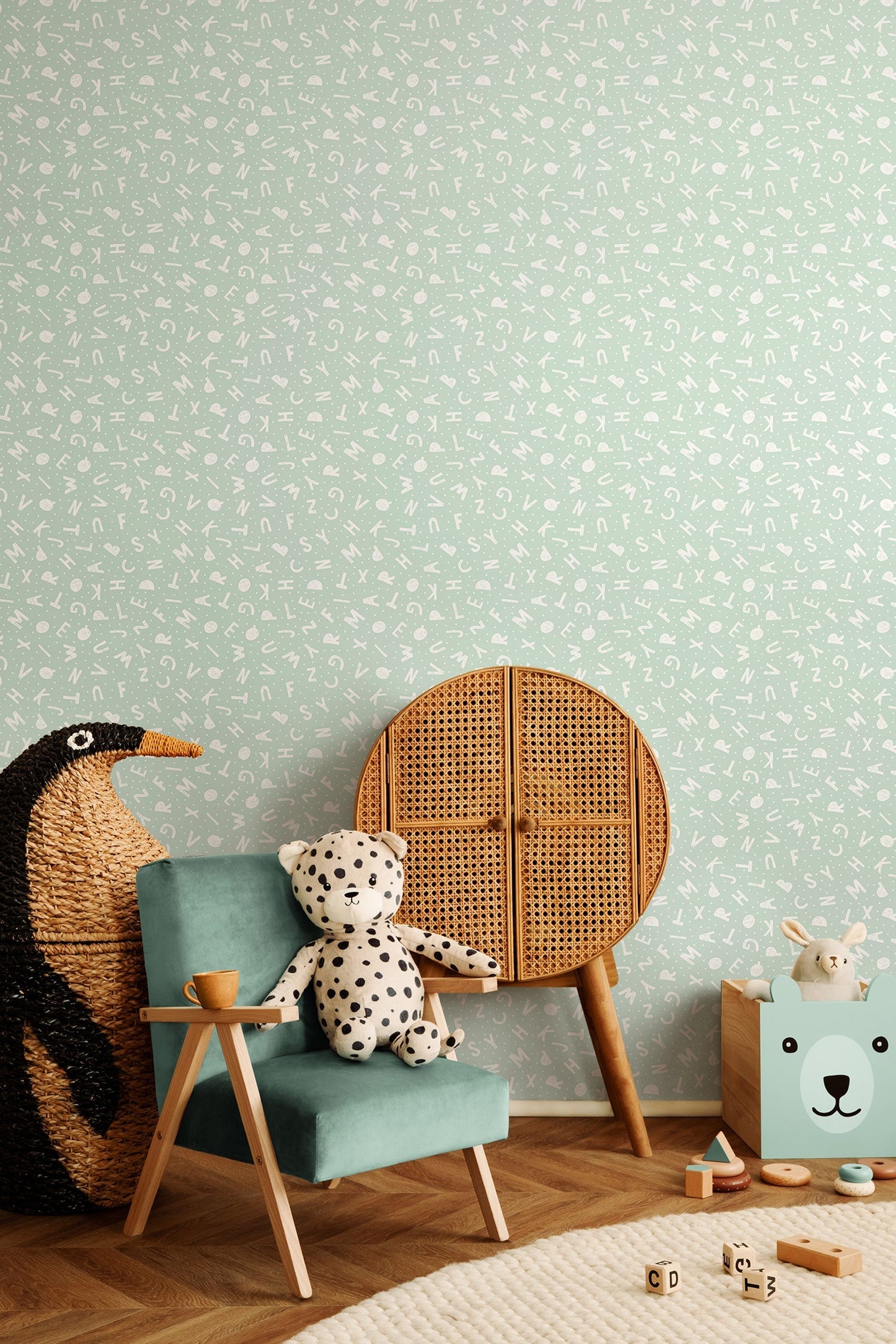 Hoopla Walls Alphabet Jumble Seafoam