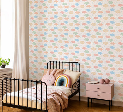 Hoopla Walls Fluffy Clouds Pastel Riot