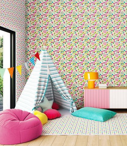 Hoopla Walls Folk Floral Tutti Frutti