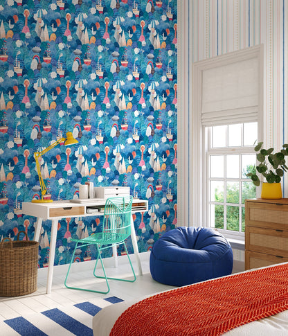 Hoopla Walls Ships Ahoy Ocean Mix