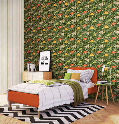 Hoopla Walls Jurassic Party Olive Jungle - Hot Tub Shop