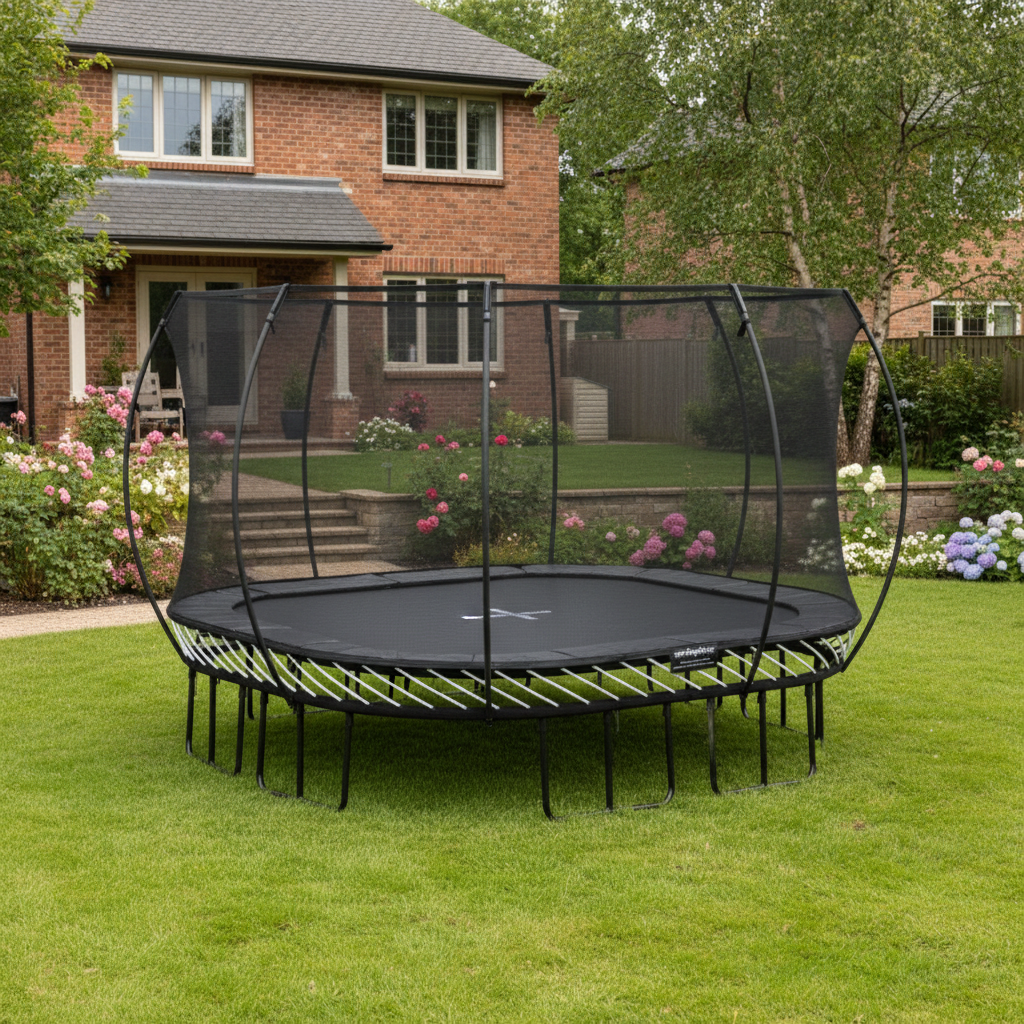 Springfree 11ft Square Outdoor Trampoline With Safety Net - Hot Tub Shop