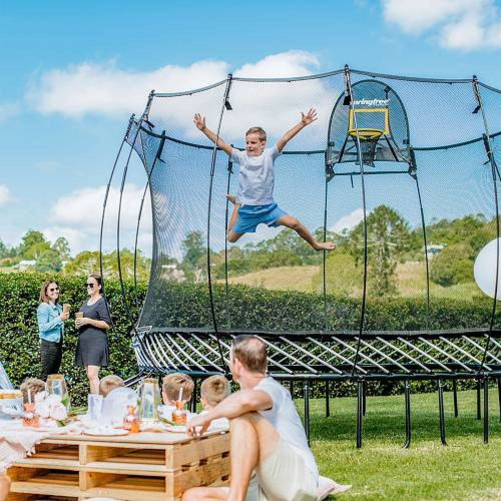 Springfree 11ft Square Outdoor Trampoline With Safety Net - Hot Tub Shop