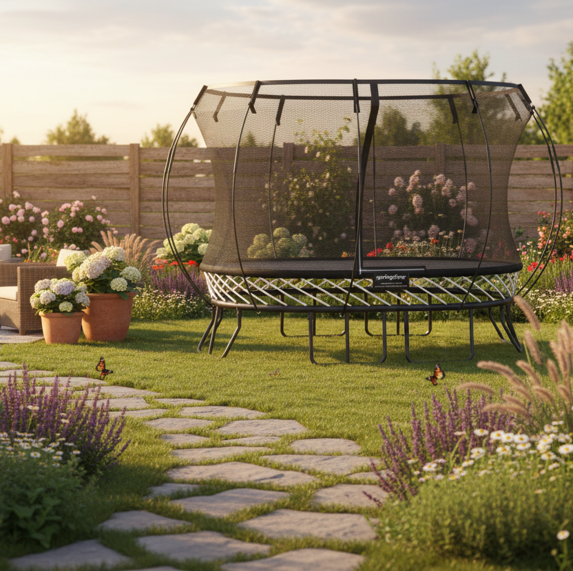 Springfree 6x9ft Oval Outdoor Trampoline With Safety Net - Hot Tub Shop