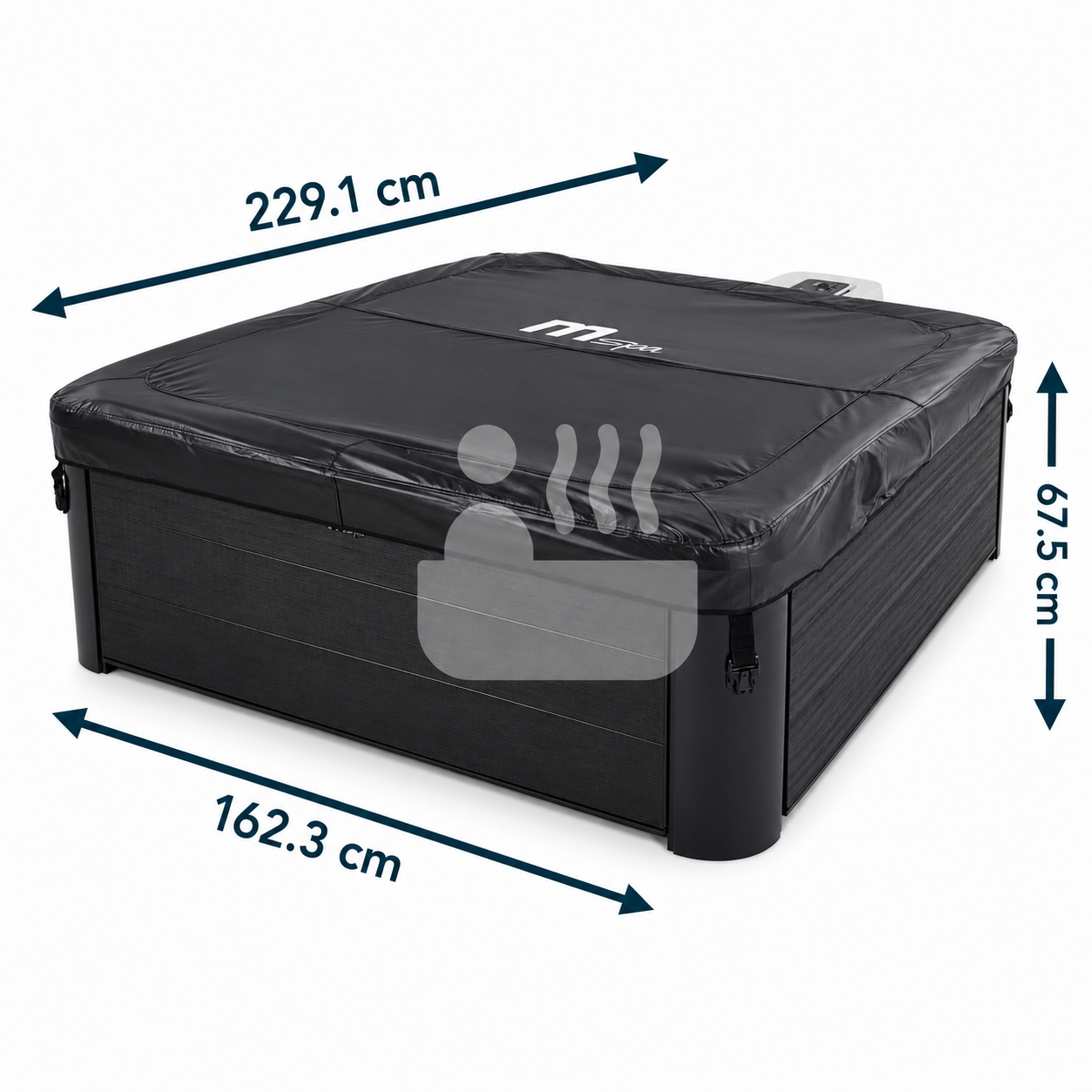 MSpa Oslo 4-6 Person Portable Hard Frame Hot Tub - Sapphire