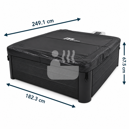 MSpa Oslo Plus XL Portable Hard Frame Hot Tub - Grey - Hot Tub Shop