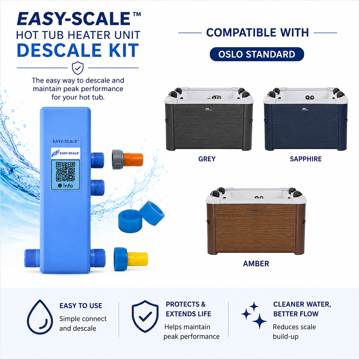 EASY-SCALE MSpa Oslo Hot Tub Maintenance Descaler Kit