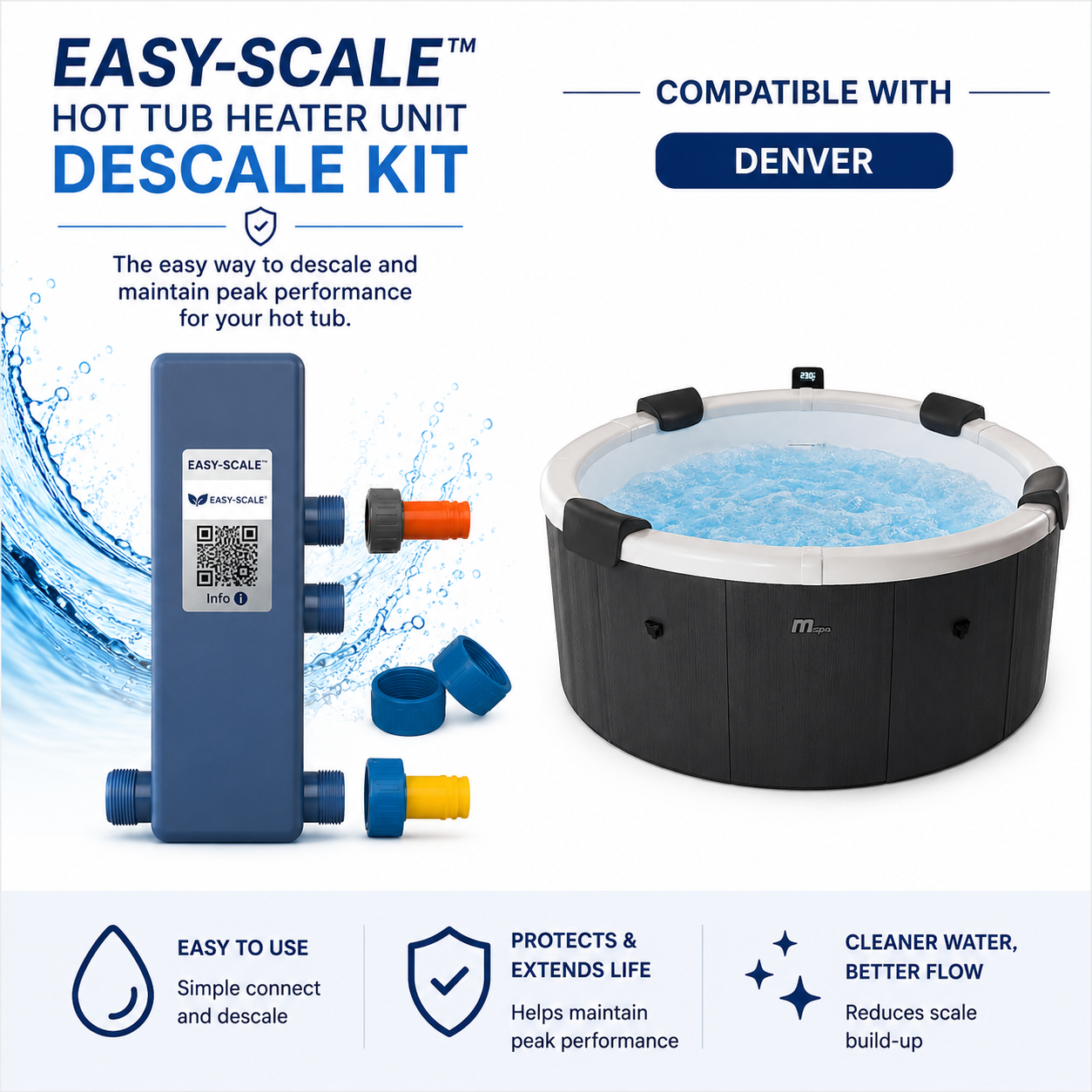 EASY-SCALE MSpa Denver Hot Tub Maintenance Descaler Kit