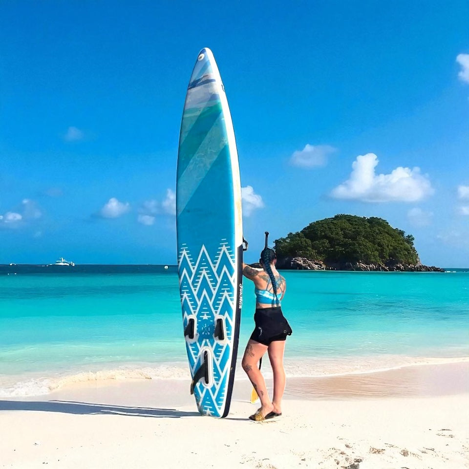 FatStick 12'6 Inflatable Touring Paddle Board SUP Package | With Seat - Hot Tub Shop