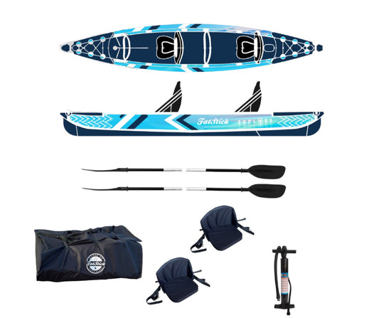 Inflatable 1 & 2 Person Drop Stitch Kayak Package | Canoe | iKayak - Hot Tub Shop