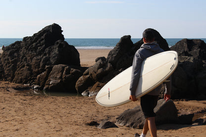 9ft Southern Swells Longboard Round Tail Clear Epoxy Finish (FINS Included) - Hot Tub Shop