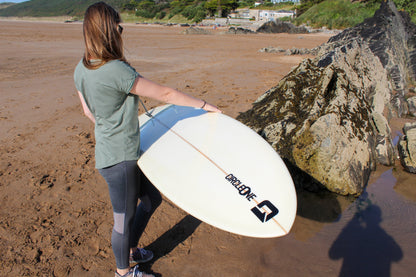 9ft Southern Swells Longboard Round Tail Clear Epoxy Finish (FINS Included) - Hot Tub Shop