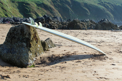 9ft Southern Swells Longboard Round Tail Clear Epoxy Finish (FINS Included) - Hot Tub Shop