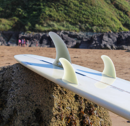 9ft Southern Swells Longboard Round Tail Clear Epoxy Finish (FINS Included) - Hot Tub Shop