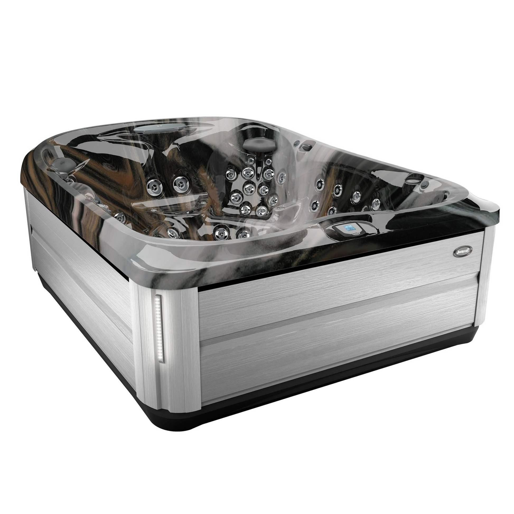 Jacuzzi J495 8-9 Person Hot Tub Spa - Midnight & Brushed Grey - Hot Tub Shop