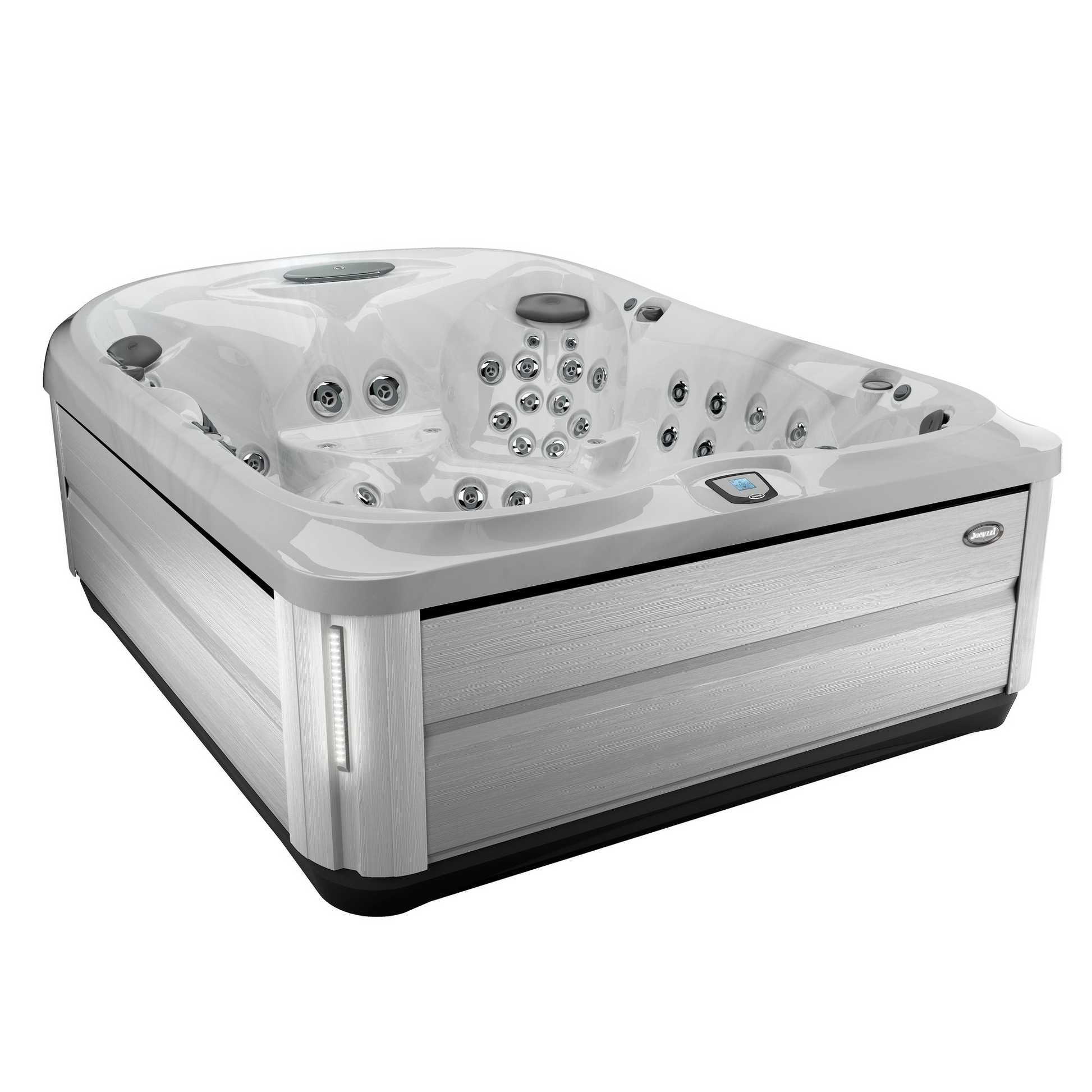 Jacuzzi J495 8-9 Person Hot Tub Spa - Platinum & Brushed Grey - Hot Tub Shop