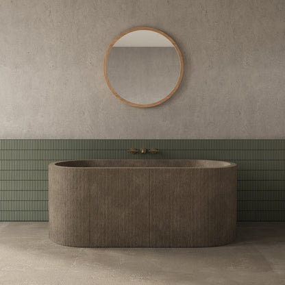 Origins Living Kenji Mirror Round 60cm Bamboo - Hot Tub Shop