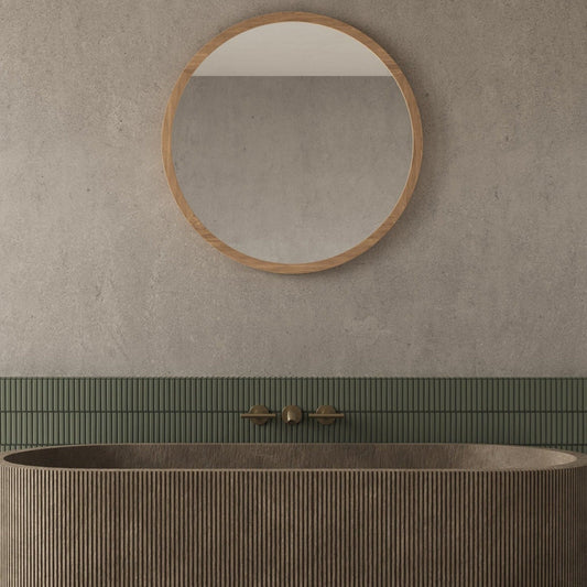 Origins Living Kenji Mirror Round 80cm Bamboo - Hot Tub Shop