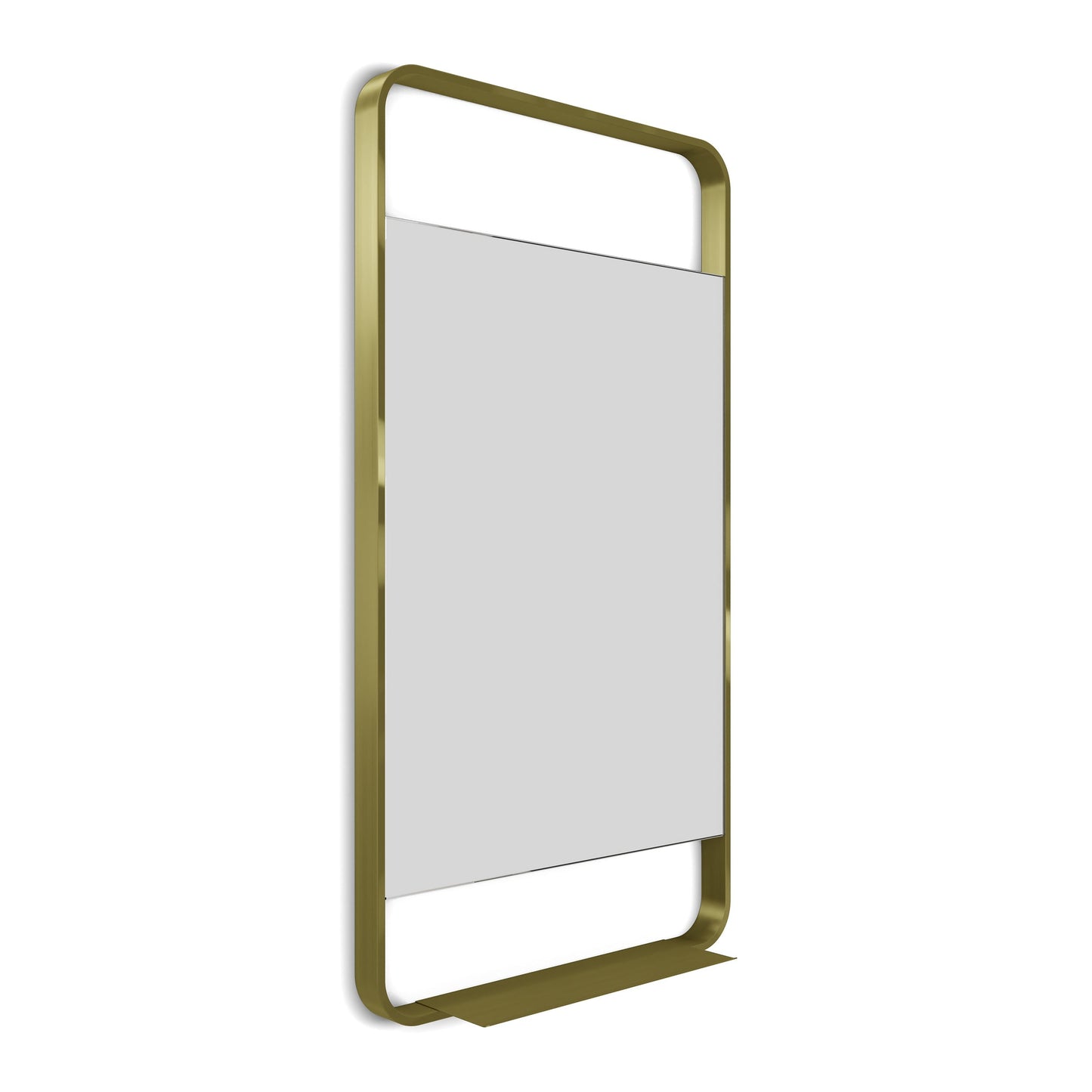 Origins Living Ludgate Mirror With Shelf 55x100cm Brushed Brass